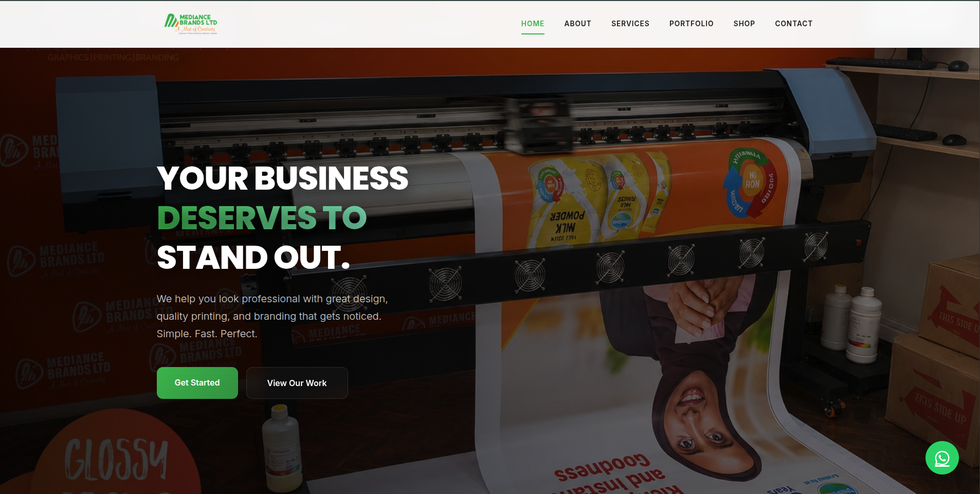 Mediance Brands website