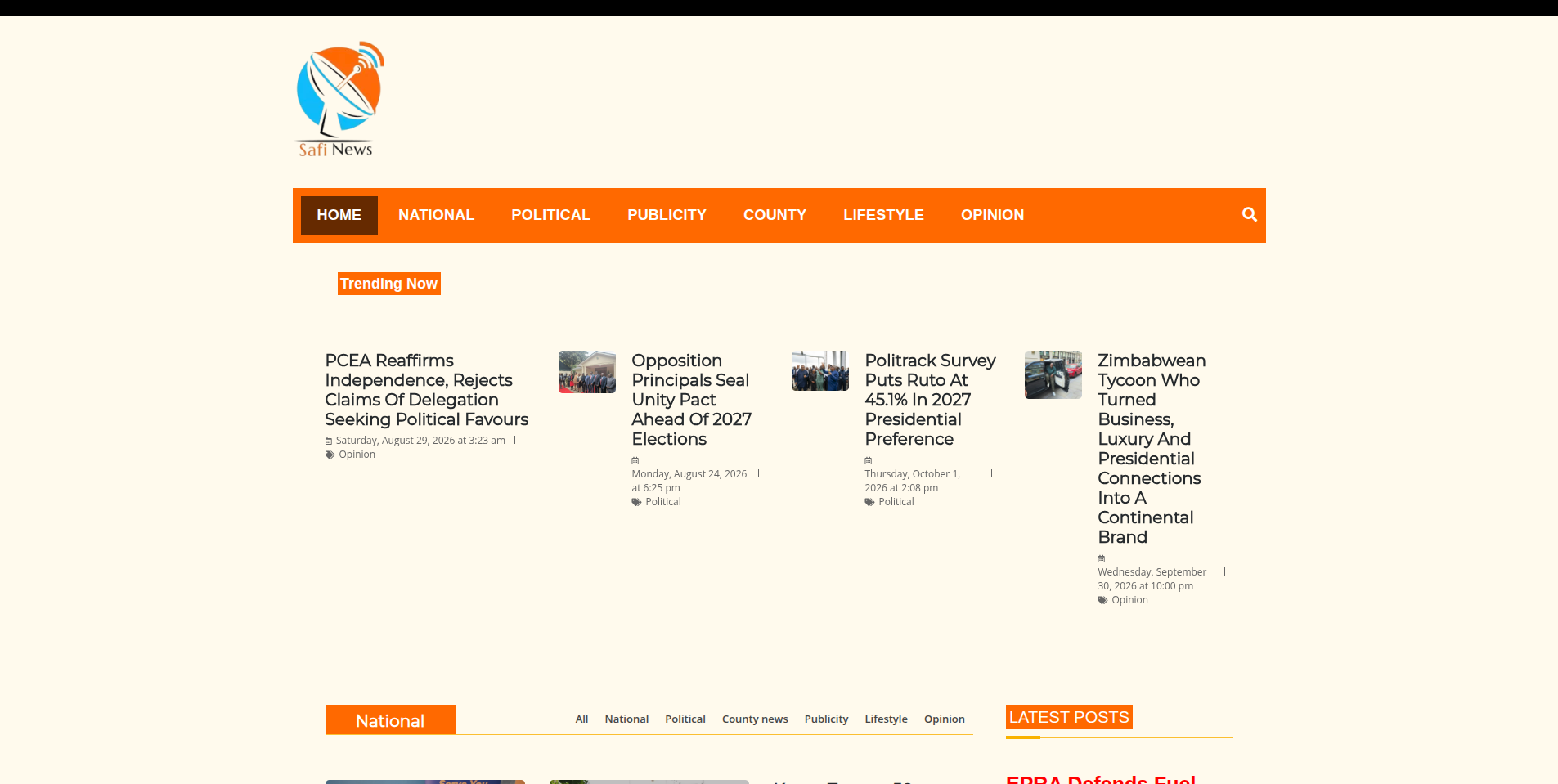 Safi News website